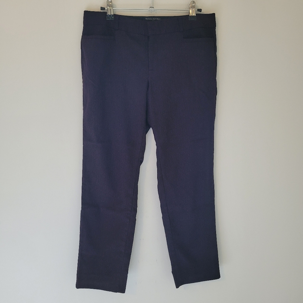 Banana Republic Dark Purple/Maroon Brocade Sloan Pants